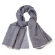 Marineblauwe mêlee pashmina-omslagdoek in kasjmier/zijde