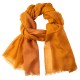 Grootgeruite kasjmier-omslagdoek in kerrie en warm beige