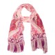 Modal/kasjmier-omslagdoek in roze en violet patroon