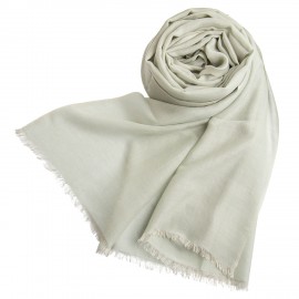 Lichte saliegroene pashmina-omslagdoek in kasjmier en zijde