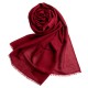Pruimkleurige pashmina-omslagdoek in kasjmier en zijde