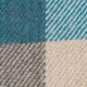 Handgeweven geruite plaid in blauw, beige en grijs – afbeelding 4