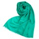 Zeegroene pashmina-omslagdoek in kasjmier en zijde