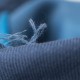 Vierkante sjaal in marineblauw/blauw dip-dye – afbeelding 2