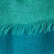 Driekleurige kasjmier-omslagdoek in azuurblauw, wit en zeegroen – afbeelding 3