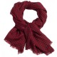 Kleingeruite pashmina-omslagdoek in rood en marineblauw