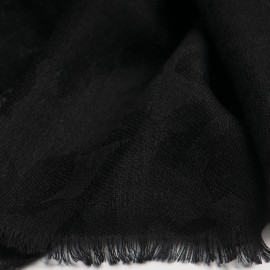 Zwarte jacquard geweven pashmina-omslagdoek