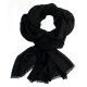 Zwarte jacquard geweven pashmina-omslagdoek