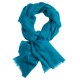 Petroleumblauwe jacquard geweven pashmina-omslagdoek