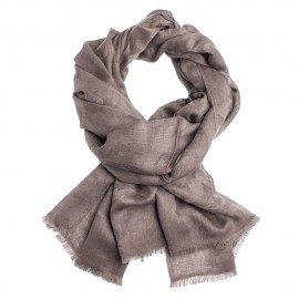 Muisgrijze jacquard geweven pashmina-omslagdoek
