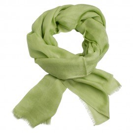 Appelgroene jacquard geweven pashmina-omslagdoek