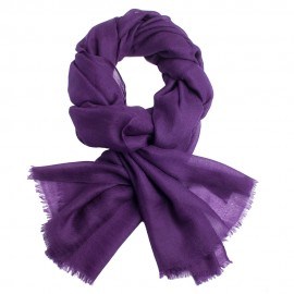 Donkerpaarse dubbeldraads keper pashmina-omslagdoek