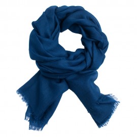 Donkerblauwe dubbeldraads keper pashmina-omslagdoek – afbeelding 3