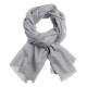 Lichtgrijze dubbeldraads keper pashmina-omslagdoek