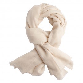 Gebroken witte keper geweven pashmina-sjaal