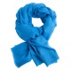 Azuurblauwe keper geweven pashmina-sjaal