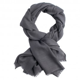 Donkergrijze diamant geweven pashmina-omslagdoek