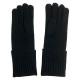 Zwarte gebreide kasjmier-handschoenen
