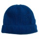 Donkerblauwe beanie in gebreid kasjmier