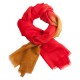 Tweekleurige pashmina-omslagdoek in rood en goud