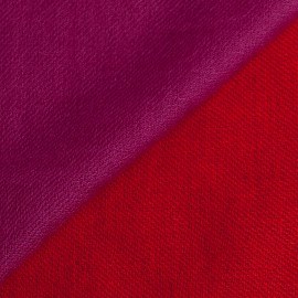Tweekleurige pashmina-omslagdoek in violet en rood