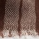 Schots geruite pashmina-omslagdoek in chocolade- en crème – afbeelding 3