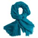 Petroleumblauwe diamant geweven pashmina-sjaal