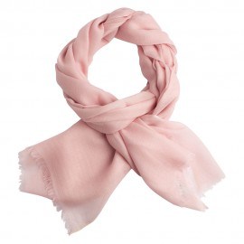 Zachte roze pashmina-omslagdoek in diamantbinding