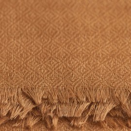 Karamel pashmina-omslagdoek in diamantbinding