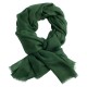 Legergroene pashmina-omslagdoek in dubbeldraads kasjmier