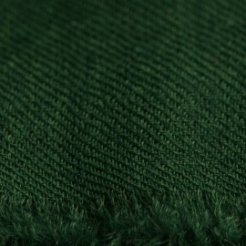 Legergroene pashmina-omslagdoek in dubbeldraads kasjmier
