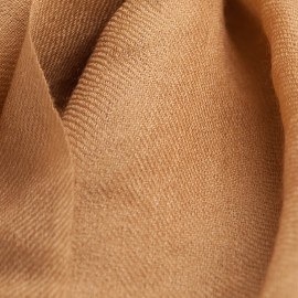 Karamel pashmina-omslagdoek in dubbeldraads keper