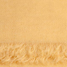 Lichtgele pashmina-omslagdoek in dubbeldraads keper