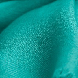 Turkooizen pashmina-omslagdoek in dubbeldraads keperbinding