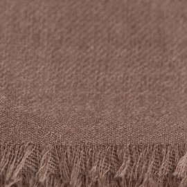 Grijsbruine pashmina-omslagdoek in dubbeldraads keper