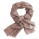 Grijsbeige pashmina-omslagdoek in dubbeldraads kasjmier keper