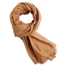 Karamel keper geweven pashmina-sjaal