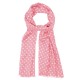 Roze sjaal met witte stippen