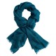 Petroleumgroene pashmina-omslagdoek in dubbeldraads keper