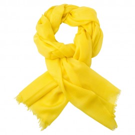 Gele dubbeldraads keper pashmina-sjaal