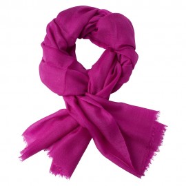 Heidekleurige pashmina-sjaal in dubbeldraads kasjmier