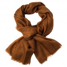 Kastanjebruine dubbeldraads keper pashmina-omslagdoek