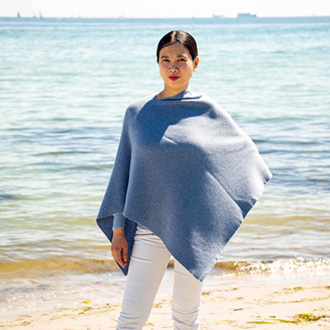Poncho van kasjmier